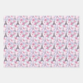 PARIJS IN DE LENTE BLOEMEN CADEAU INPAKPAPIER VEL (Voorkant 2)