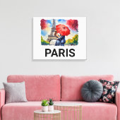 Parijs in de lente canvas afdruk (Insitu (Woonkamer))