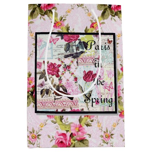 Parijs in de lente medium cadeauzakje (Voorkant)