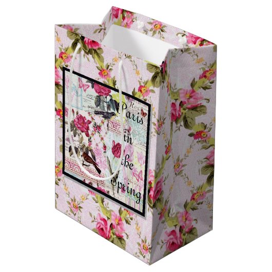 Parijs in de lente medium cadeauzakje (Achterkant Gekanteld)