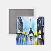 Parijs in de regen magneet (Voorkant / Achterkant)