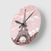 Parijs in de Roze Eiffeltoren Ronde Klok (Hoek)