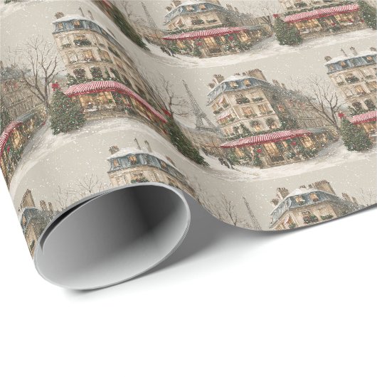 Parijs in de winter cadeaupapier (Rol Hoek)