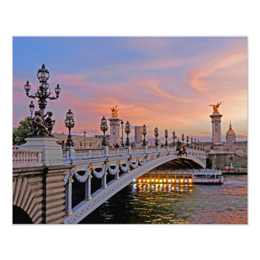 Parijs in Dusk Foto Afdruk (Voorkant)