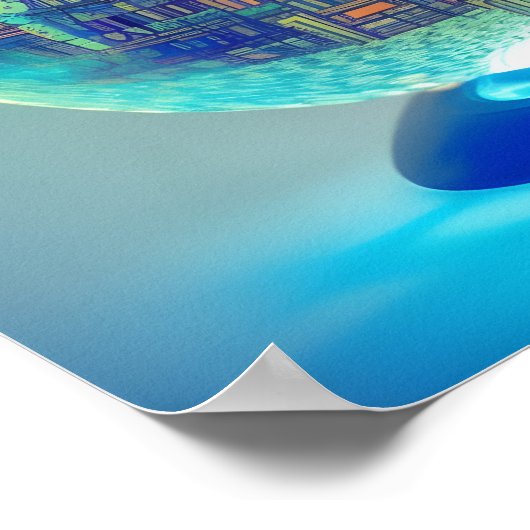 Parijs in een Crystal Ball Poster (Hoek)