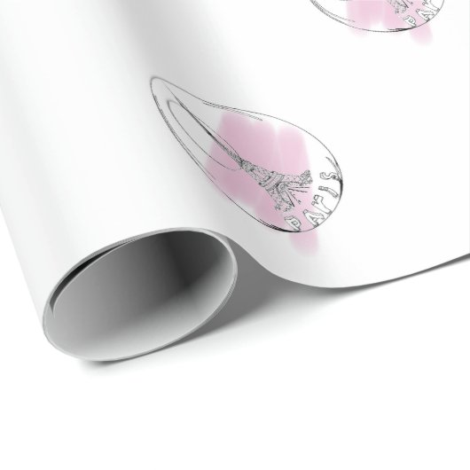 parijs in een glazen bol cadeaupapier (Rol Hoek)