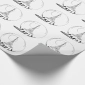 parijs in een glazen bol cadeaupapier (Hoek)