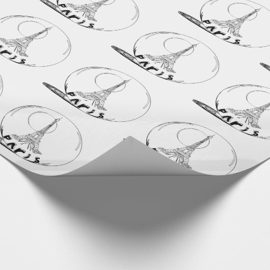 parijs in een glazen bol cadeaupapier (Hoek)