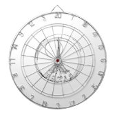 parijs in een glazen bol dartbord (Voorkant)