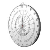 parijs in een glazen bol dartbord (Voorkant Rechts)