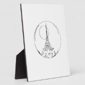 parijs in een glazen bol fotoplaat (Zijkant)