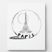 parijs in een glazen bol fotoplaat (Voorkant)