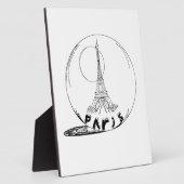 parijs in een glazen bol fotoplaat (Zijkant)