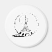 parijs in een glazen bol magneet (Voorkant)