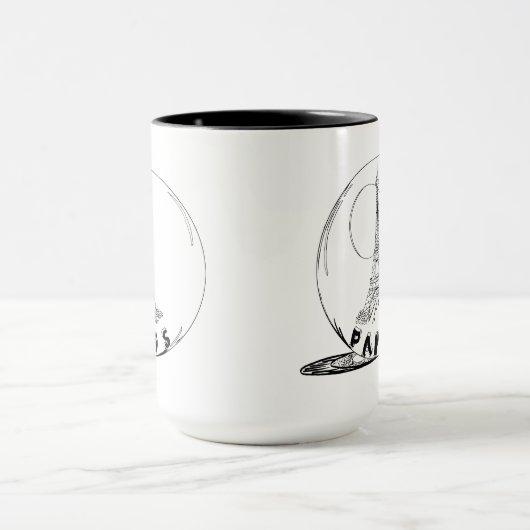 parijs in een glazen bol mok (Midden)