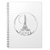parijs in een glazen bol notitieboek (Voorkant)