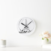 parijs in een glazen bol ronde klok (Huis)