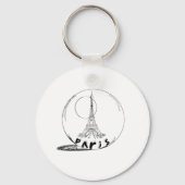 parijs in een glazen bol sleutelhanger (Voorkant)