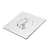 parijs in een glazen bol tegeltje (Zijkant)