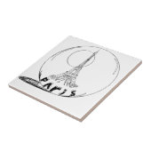 parijs in een glazen bol tegeltje (Zijkant)