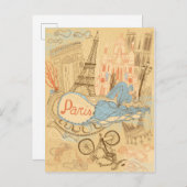 Parijs in Frankrijk Briefkaart (Voorkant / Achterkant)