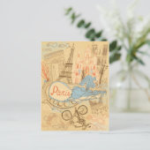 Parijs in Frankrijk Briefkaart (Staand voorkant)