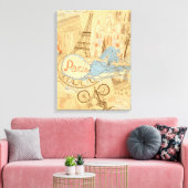 Parijs in Frankrijk Canvas Afdruk (Insitu (Woonkamer))