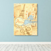Parijs in Frankrijk Canvas Afdruk (Insitu (Houten vloer))
