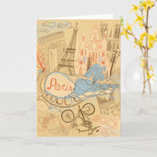 Parijs in Frankrijk Kaart (Gele Bloem)