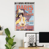 Parijs in het Londense Poster Vintage Travel (Thuiskantoor)