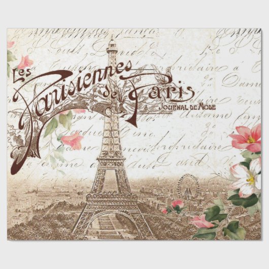 Parijs in het Poster van de Ontkoppeling van het L Cadeaupapier (Vlak)