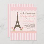 Parijs in het voorjaar van het Baby shower Kaart (Voorkant / Achterkant)