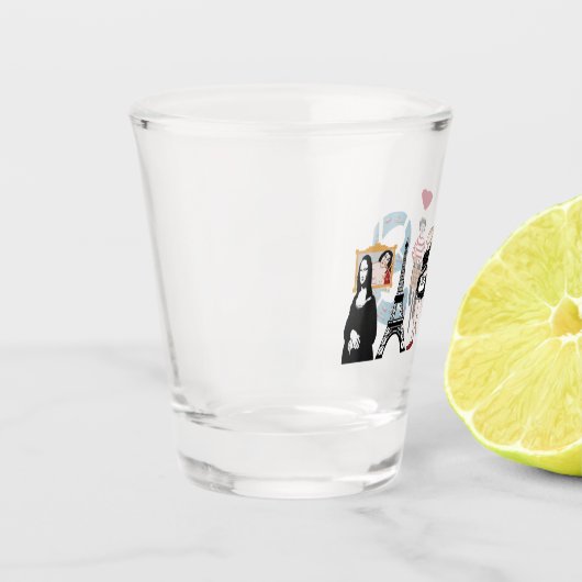 Parijs in iconische afbeeldingen shot glas (Links)