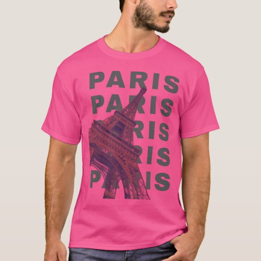 Parijs in koele Vintage T-shirt (Voorkant)