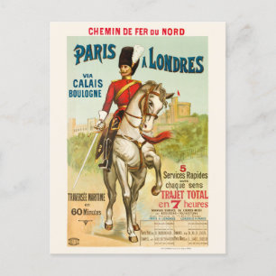 Parijs in Londen Vintage Poster 1890s Briefkaart