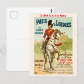 Parijs in Londen Vintage Poster 1890s Briefkaart (Voorkant / Achterkant)
