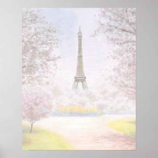 Parijs in Pastels Poster (Voorkant)