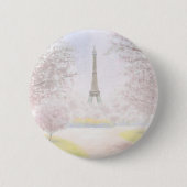 Parijs in Pastels Ronde Button 5,7 Cm (Voorkant)