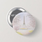  Parijs in Pastels Ronde Button 5,7 Cm (Voorkant /achterkant)