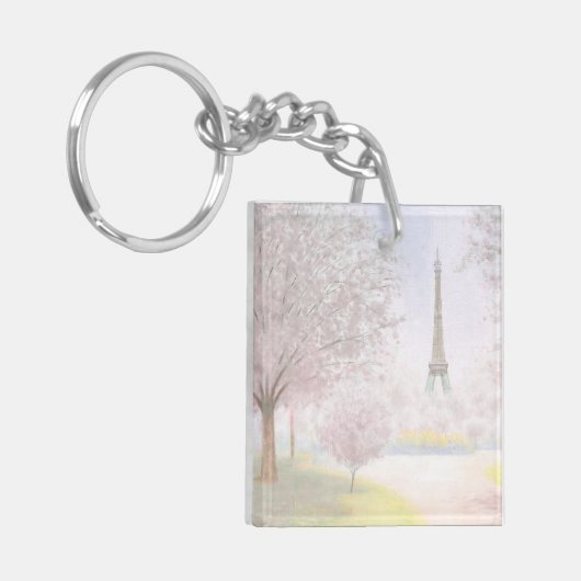  Parijs in Pastels Sleutelhanger (Voorkant Links)