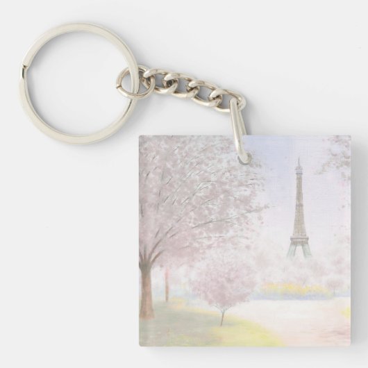  Parijs in Pastels Sleutelhanger (Voorkant)