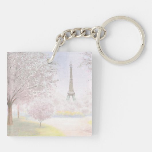 Parijs in Pastels Sleutelhanger (Achterkant)