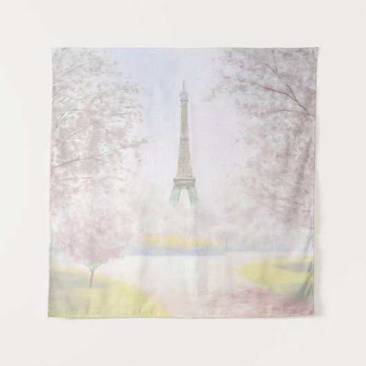 Parijs in Pastels Wandkleed (Voorkant (horizontaal))