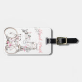 Parijs in Pink  Bagagelabel (Voorkant horizontaal)