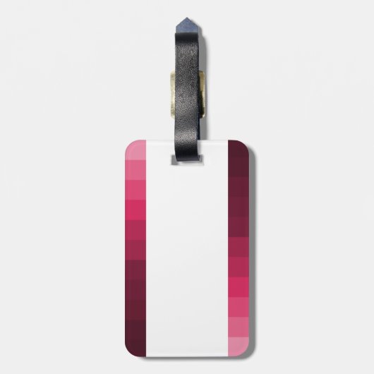 Parijs in roze bagagelabel (Achterkant verticaal)