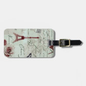 Parijs in roze bagagelabel (Voorkant horizontaal)