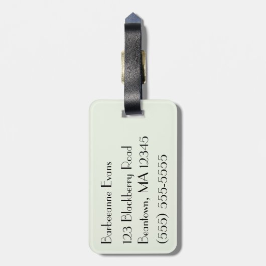 Parijs in roze bagagelabel (Achterkant verticaal)