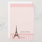Parijs in Spring Girly Briefpapier (Voorkant / Achterkant)