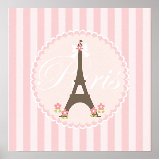 Parijs in Spring Girly Poster (Voorkant)