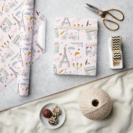 Parijs Inpakpapier, Eiffeltoren Cadeaupapier
